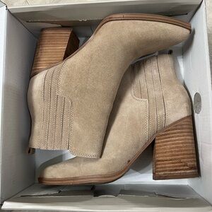 Marc Fisher Booties - Dark Natural